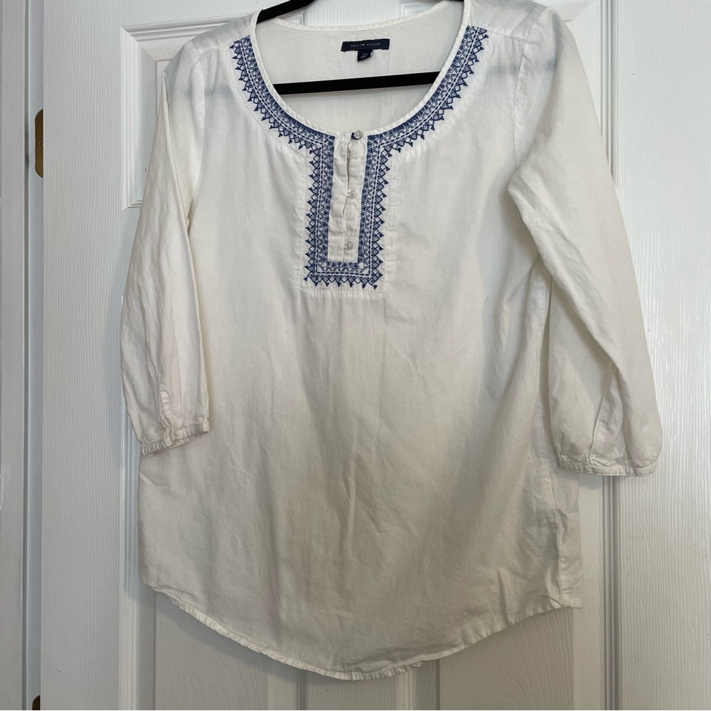 Women’s Tommy Hilfiger embroidered 100% cotton top